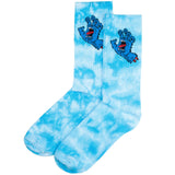 Santa Cruz Screaming Hand Tie Dye Socks - Blue