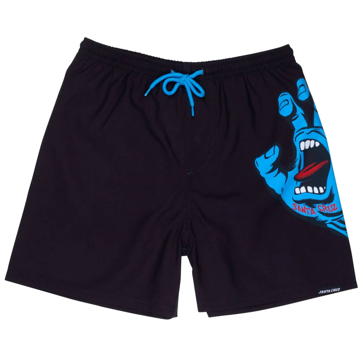 Santa Cruz Youth Screaming Hand Swimming Shorts - Black