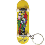 Santa Cruz Slasher Fingerboard Key Ring - Yellow
