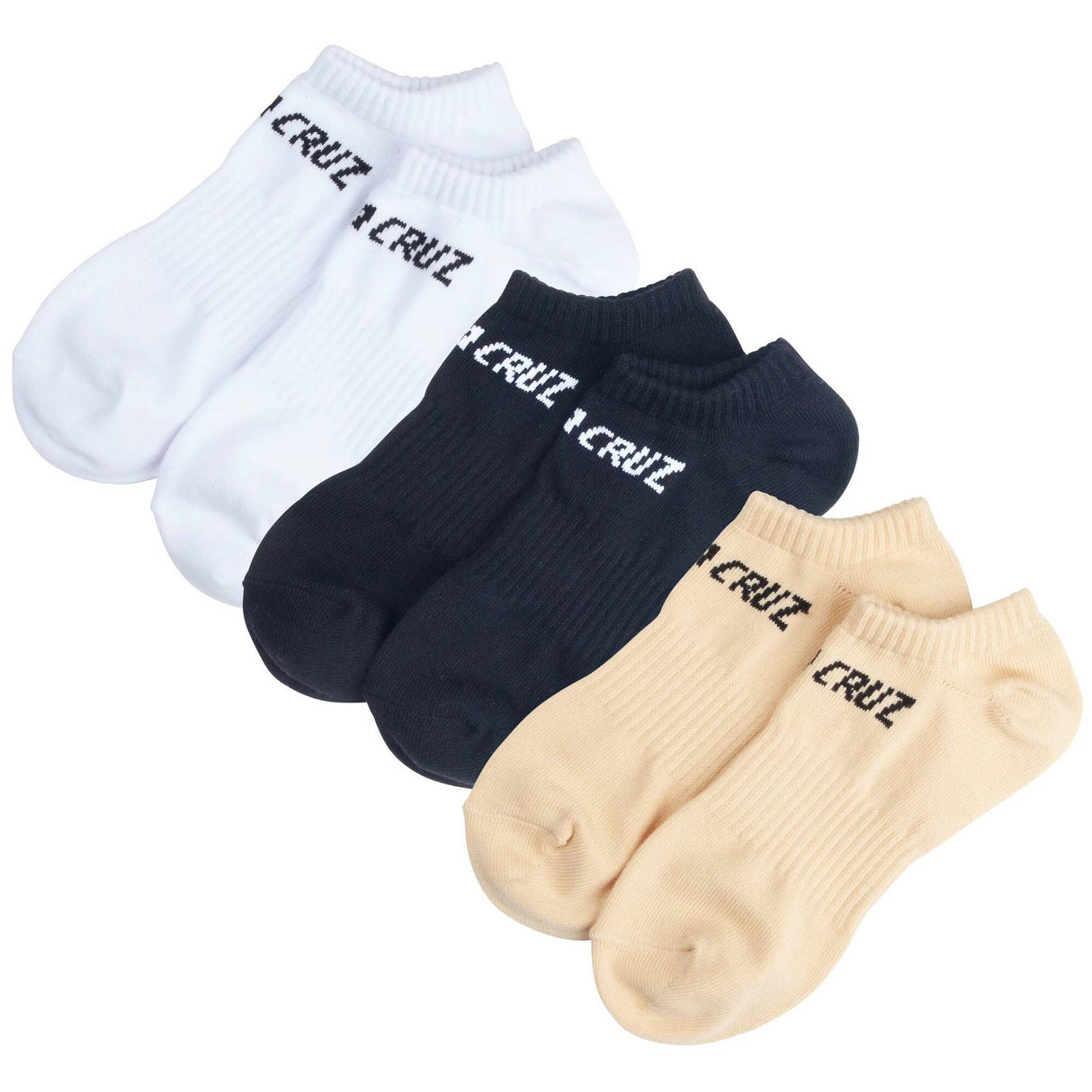 Santa Cruz Strip No Show Socks - Assorted (3 Pack)