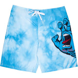 Santa Cruz Tie Dye Hand Boardie Shorts - Blue