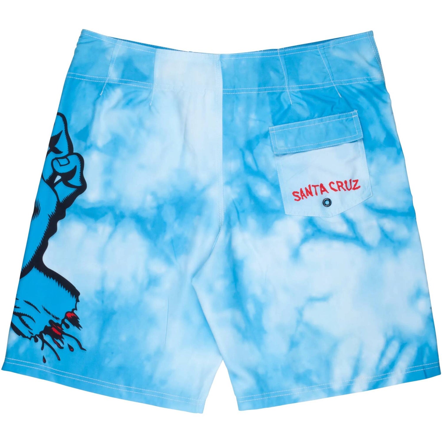 Santa Cruz Tie Dye Hand Boardie Shorts - Blue