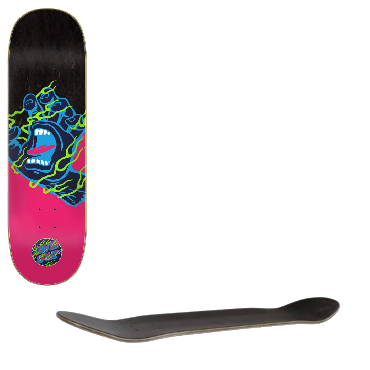 Santa Cruz Birch Skateboard Deck - Inferno Hand 8"