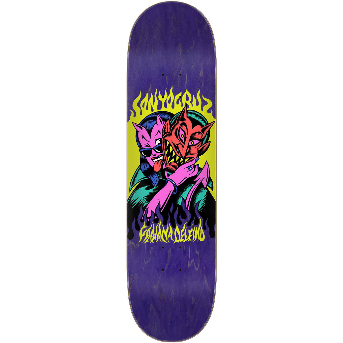 Santa Cruz Delfino VX Skateboard Deck - Devil 8.25"
