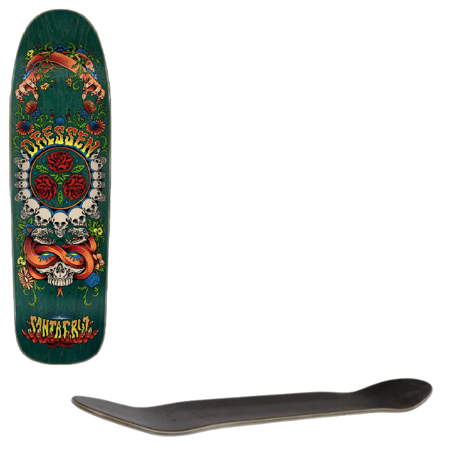 Santa Cruz Dressen Rose Crew Pro Skateboard Deck - 9.31"