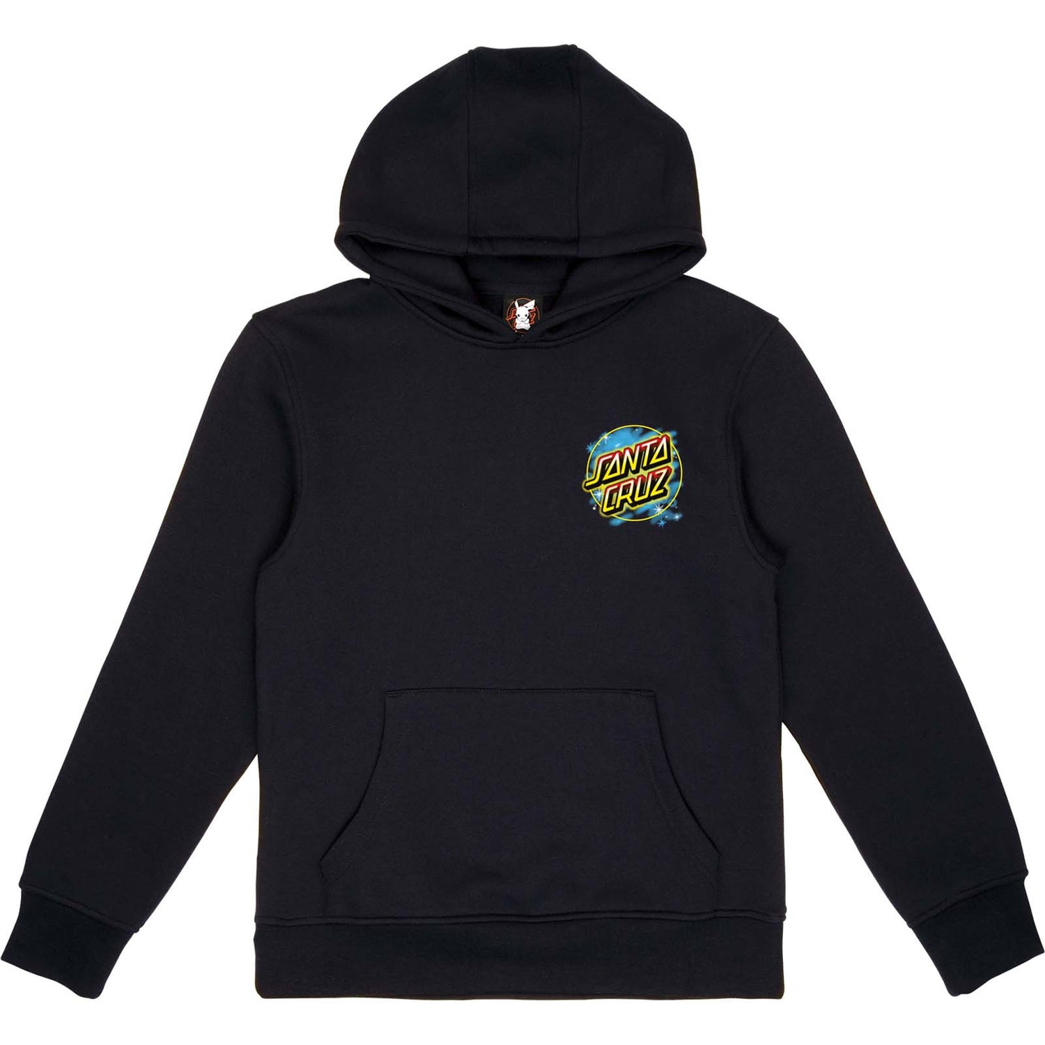 Santa Cruz x Pokemon Pikachu Spray Dot Kids Hoodie - Black