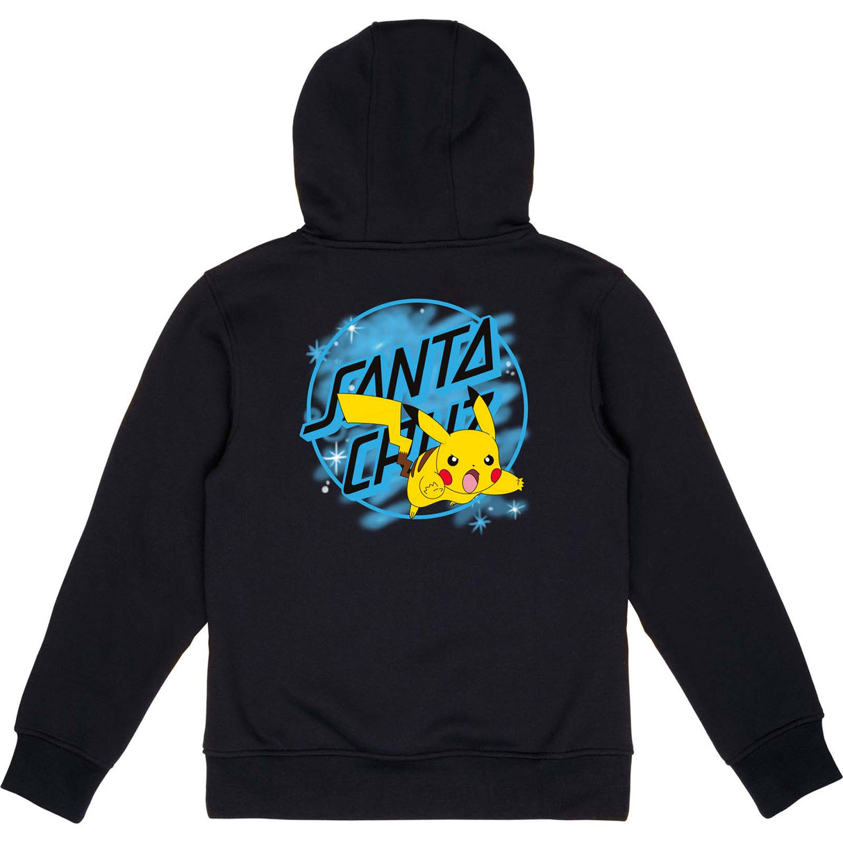 Santa Cruz x Pokemon Pikachu Spray Dot Kids Hoodie - Black