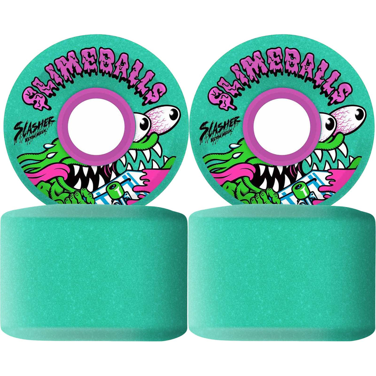 Santa Cruz Slime Balls Meek Slasher OG Skateboard Wheels - Green 60mm