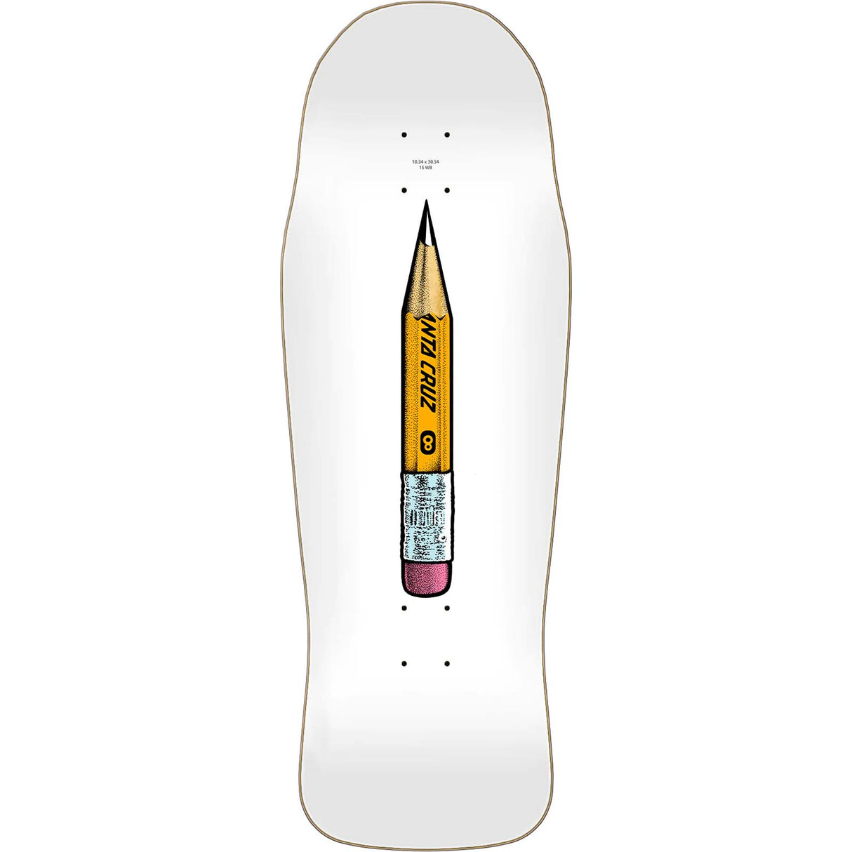 Santa Cruz Sketchbook Shaped Skateboard Deck - Winkowski 10.34"