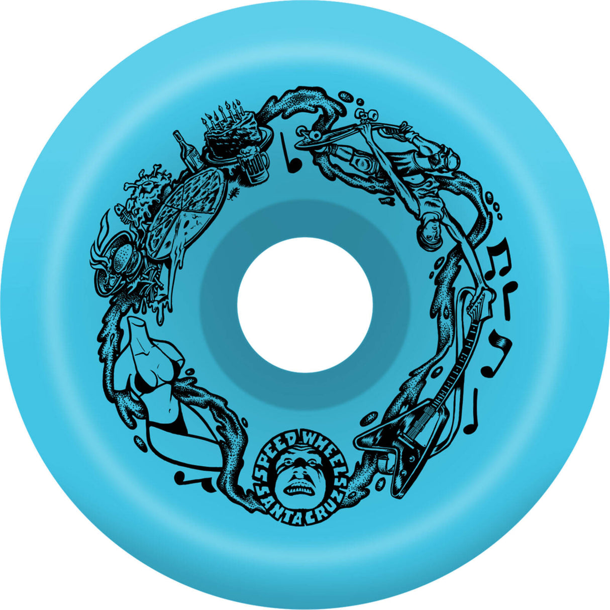 Santa Cruz Slime Balls Vomits Skateboard Wheels - Blue 60mm