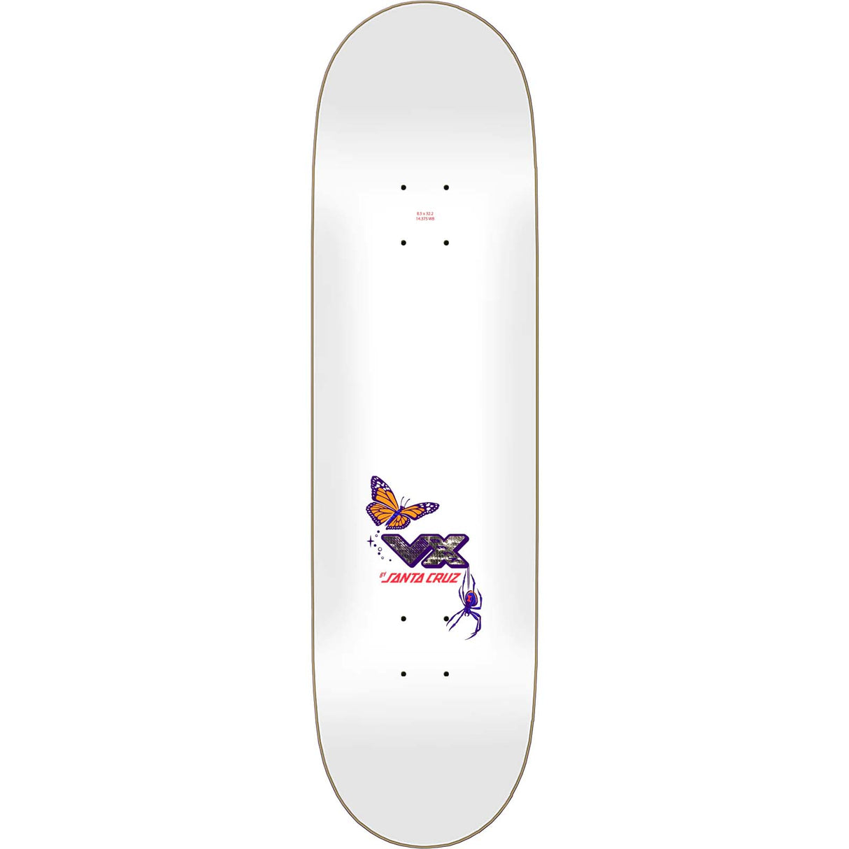 Santa Cruz VX Unwound Skateboard Deck - Wooten 8.5"