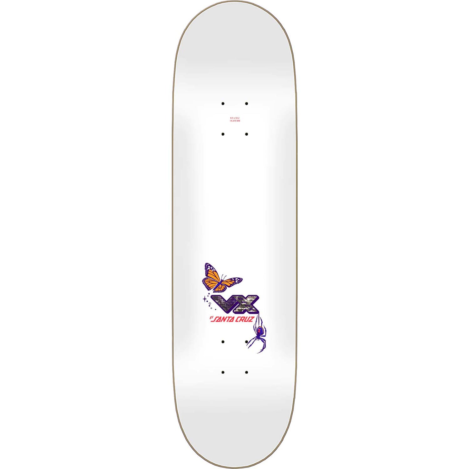 Santa Cruz VX Unwound Skateboard Deck - Wooten 8.5"