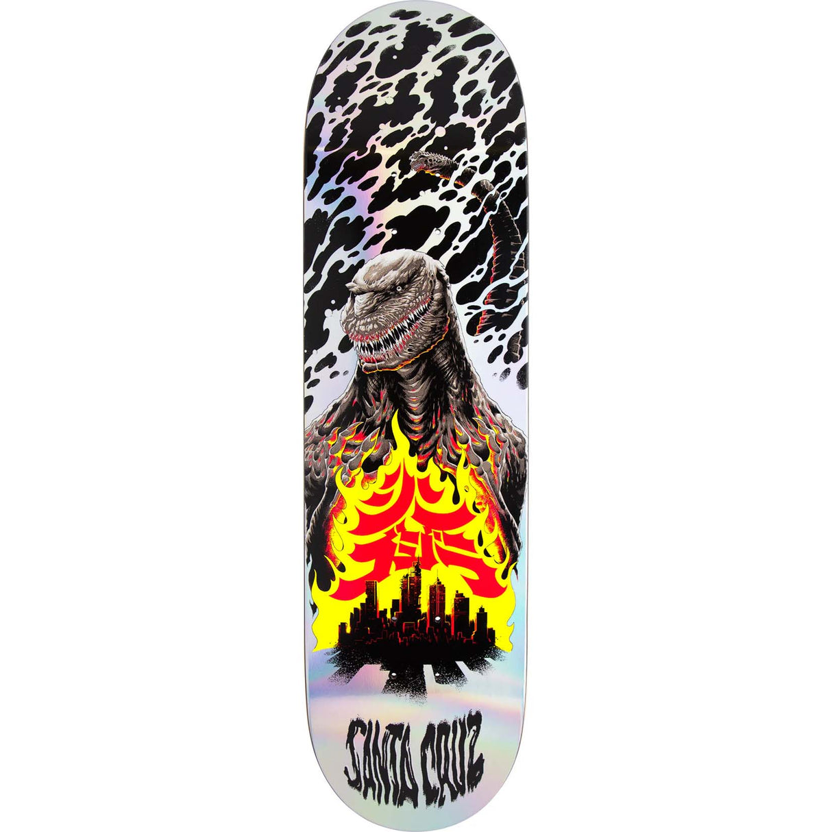 Santa Cruz x Godzilla Skateboard Deck - Shin Knox Firepit 8.5"