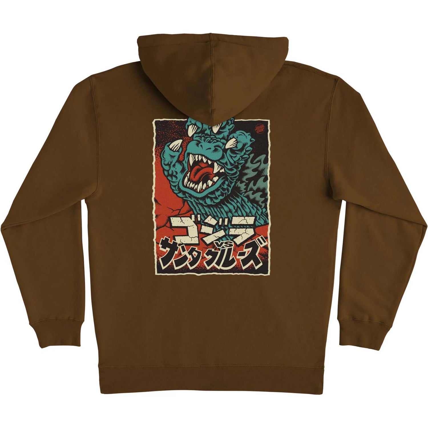 Santa Cruz x Godzilla Hand Hoodie - Brown