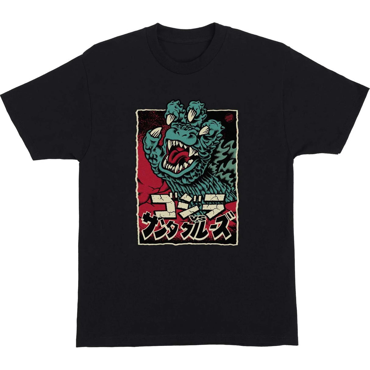 Santa Cruz x Godzilla Hand Front T Shirt - Black