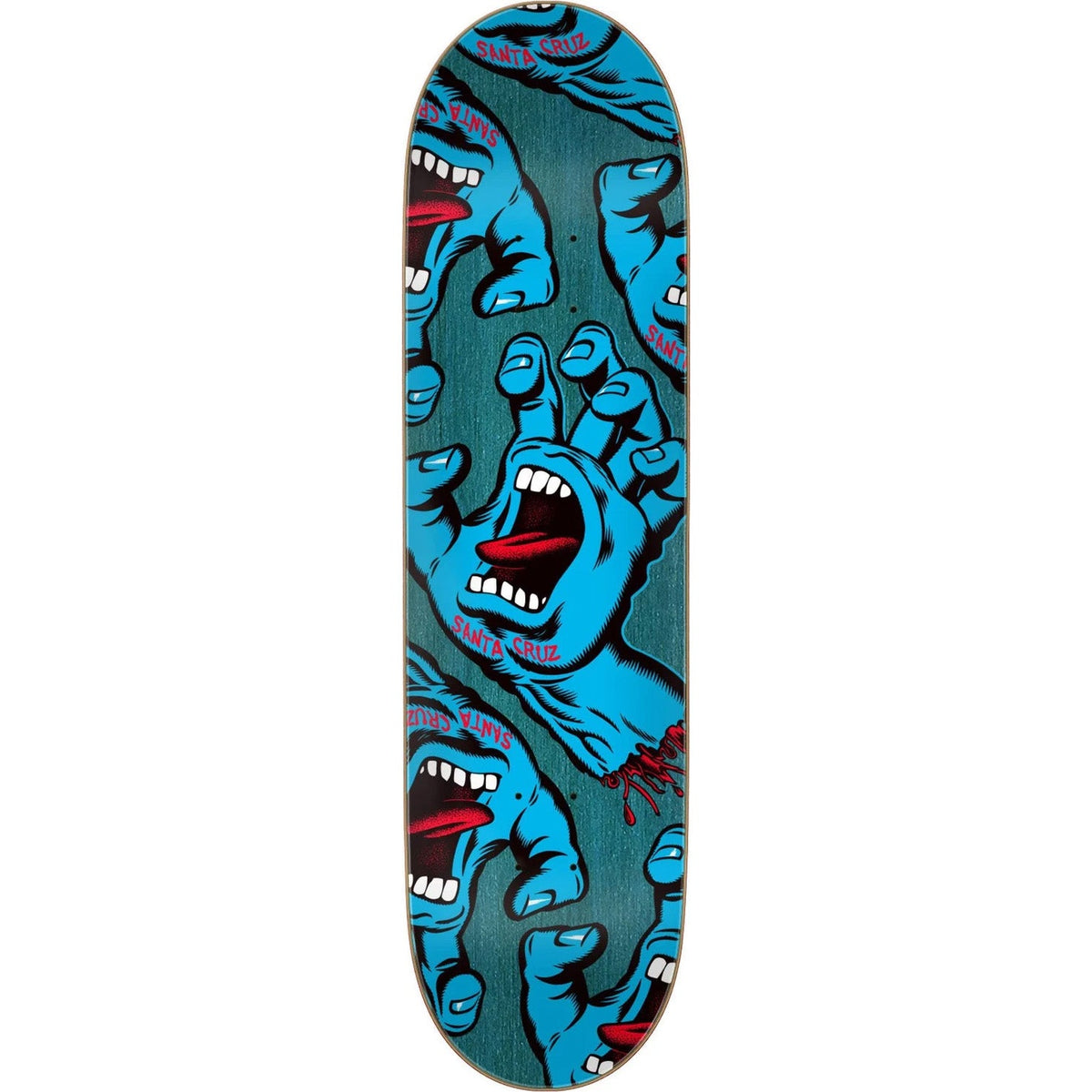 Santa Cruz Crowded Hand Skateboard Deck 8.25"