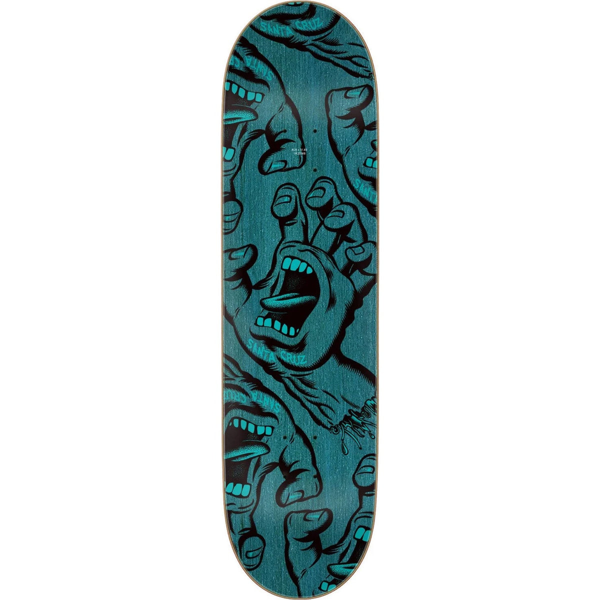 Santa Cruz Crowded Hand Skateboard Deck 8.25"