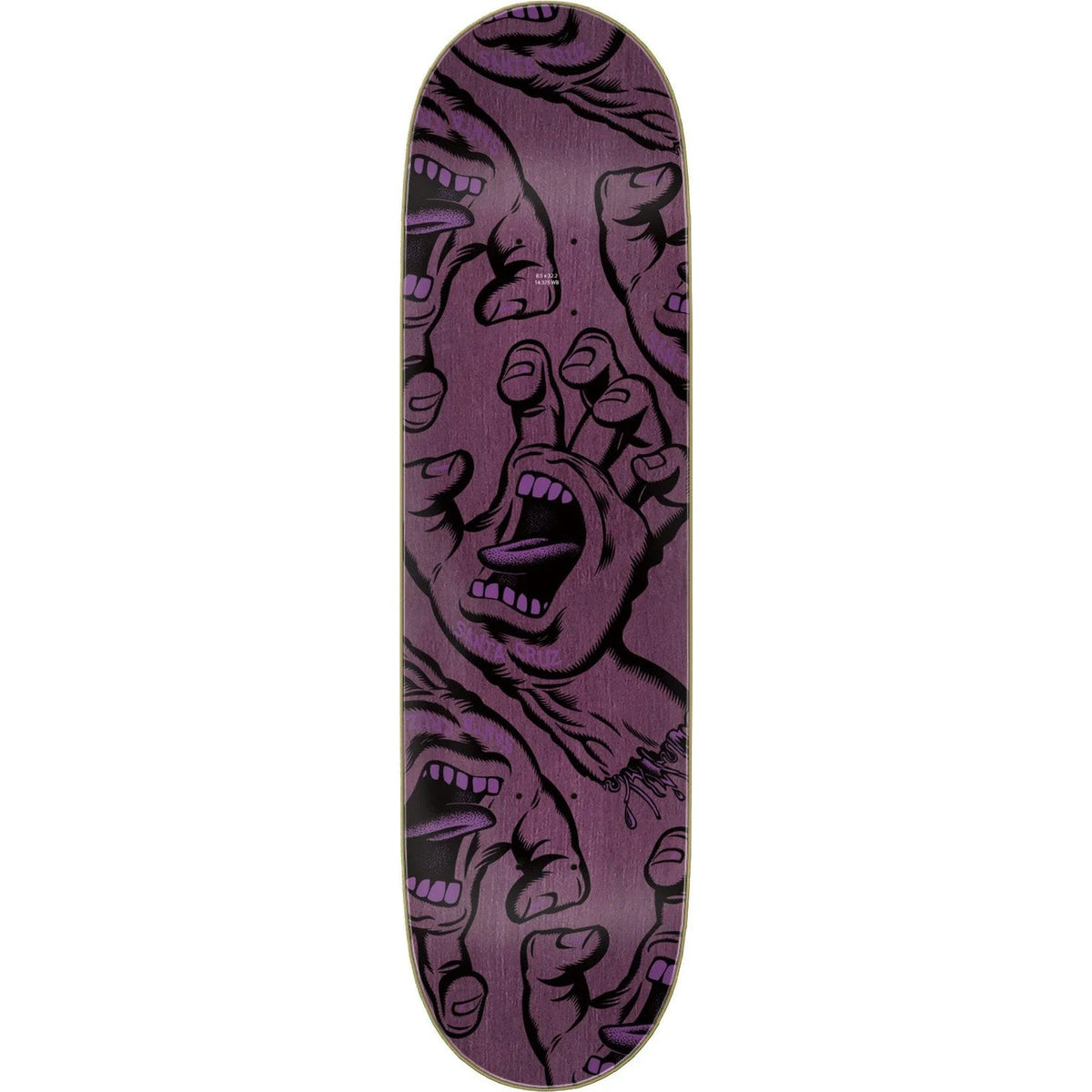Santa Cruz Crowded Hand Skateboard Deck 8.5"