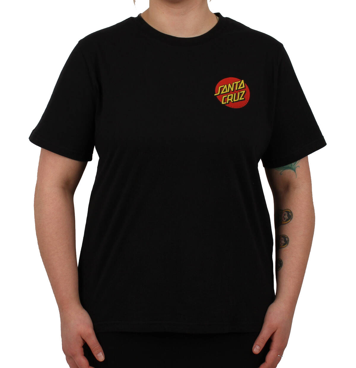 Santa Cruz Classic Dot Womens T Shirt - Black Womens 6