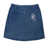 Santa Cruz Screaming Hand Womens Skirt - Light Denim