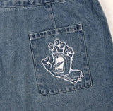 Santa Cruz Screaming Hand Womens Skirt - Light Denim