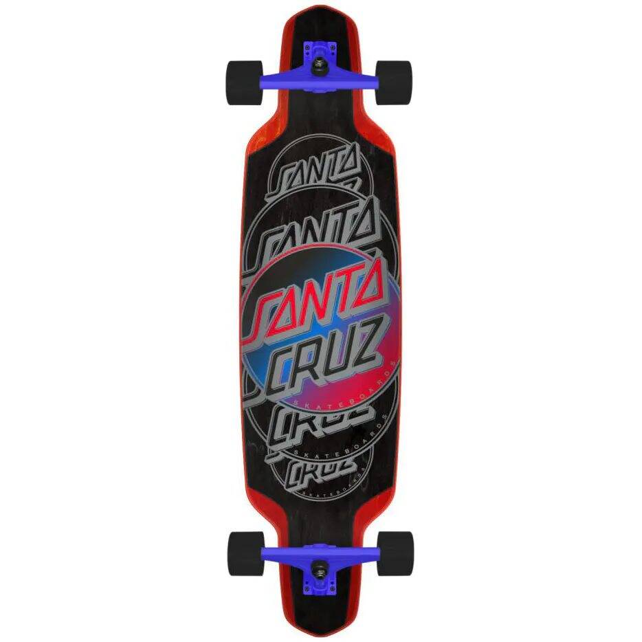 Santa Cruz Contra Eclipse Drop Down Complete Cruiser Skateboard - Multi 37.5''