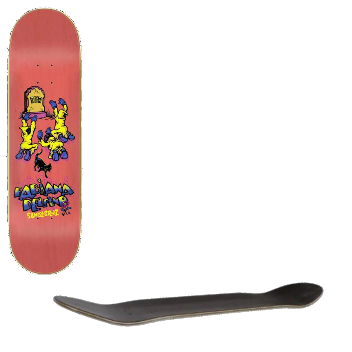 Santa Cruz Delfo Ego Skateboard Deck - Pink 8.25''