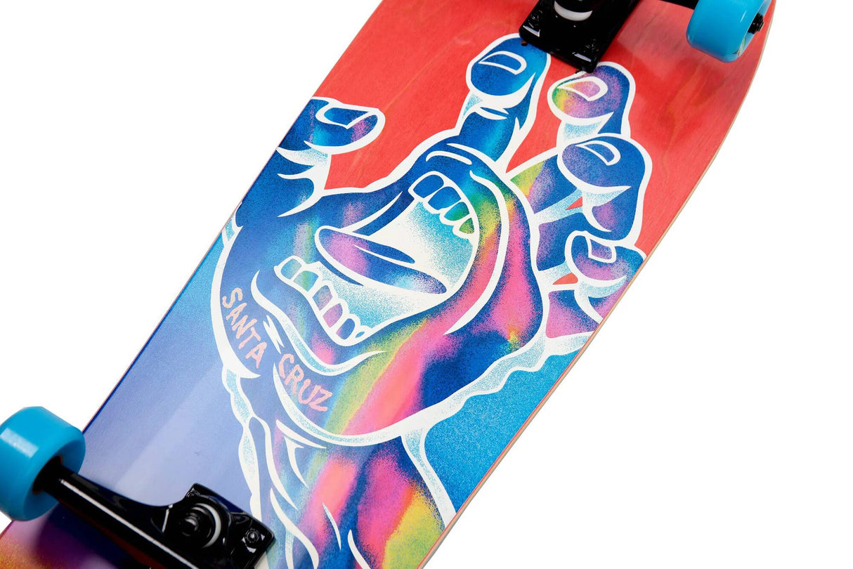 Santa Cruz Iridescent Hand Complete Cruiser Skateboard - Red 31.7''