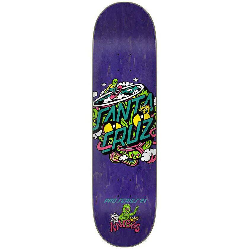 Santa Cruz Knibbs Reptilian Dot Skateboard Deck - Blue 8.27''