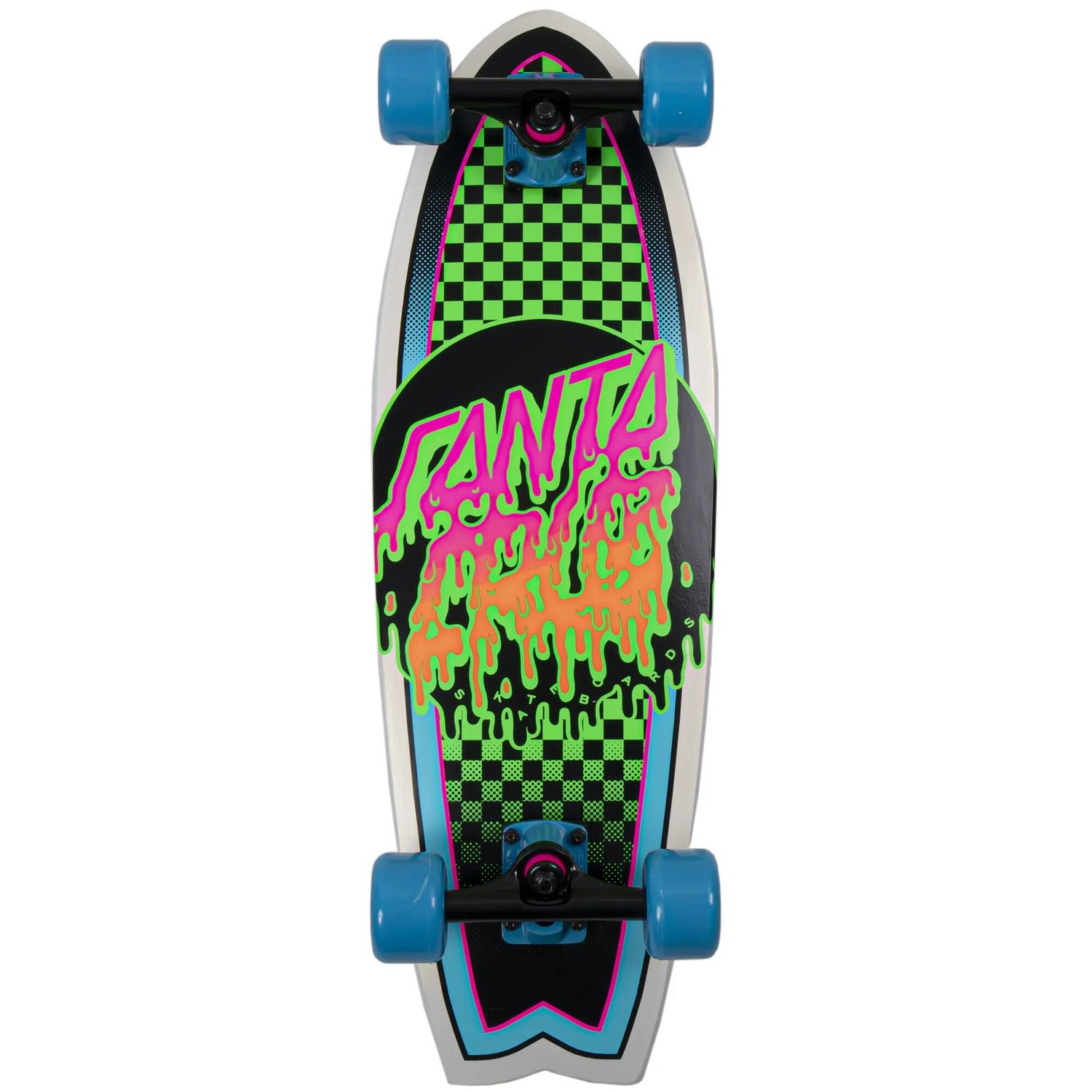 Santa Cruz Rad Dot Shark Complete Cruiser Skateboard - Green 27.7''
