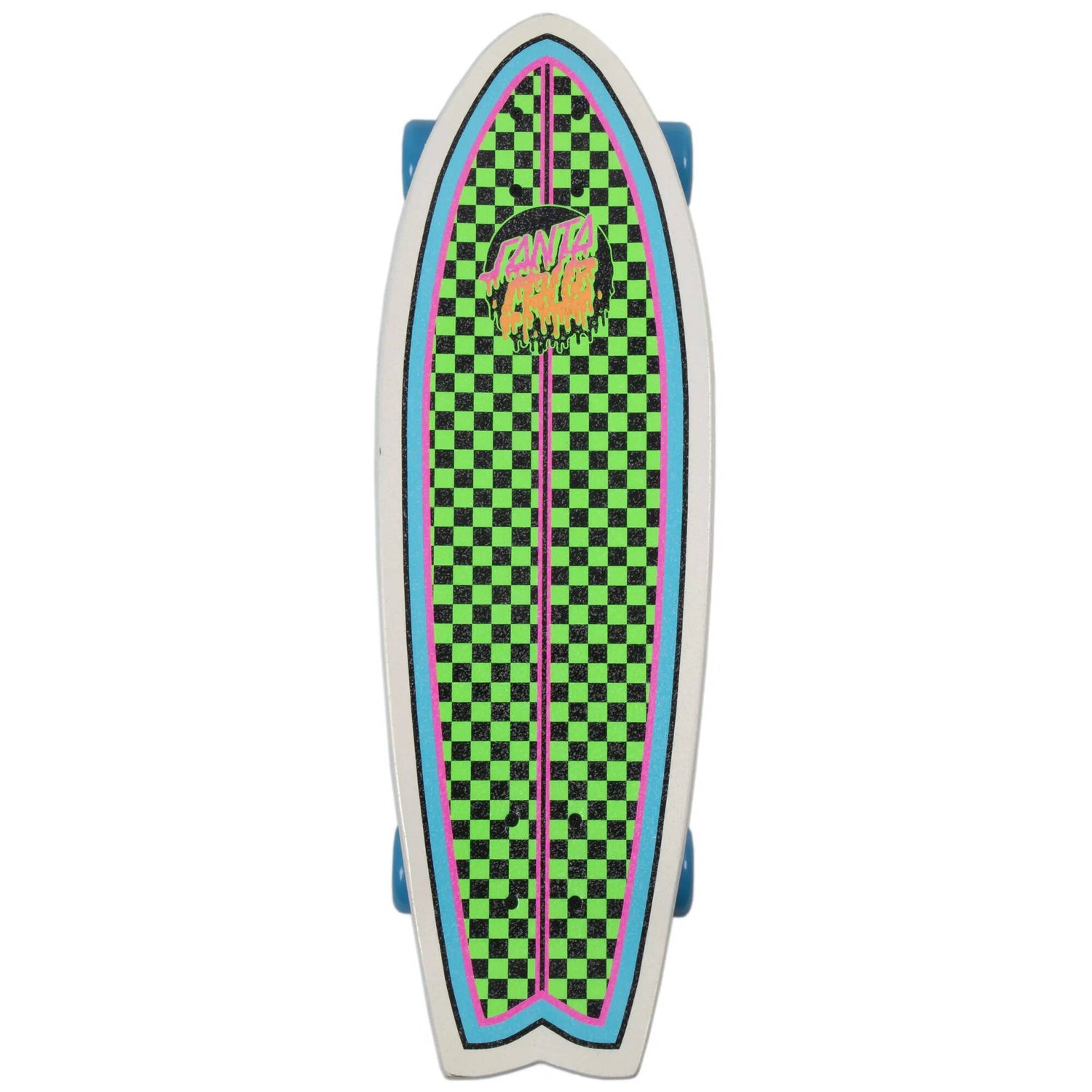 Santa Cruz Rad Dot Shark Complete Cruiser Skateboard - Green 27.7''
