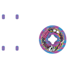 Santa Cruz Slime Balls Brains Speed Balls Skateboard Wheels - Blue/Purple Swirl 54mm
