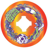 Santa Cruz Slime Balls Brains Speed Balls Skateboard Wheels - Orange/Yellow Swirl 56mm