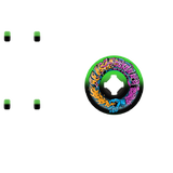 Santa Cruz Slime Balls Greetings Speed Balls Skateboard Wheels - Green/Black 56mm