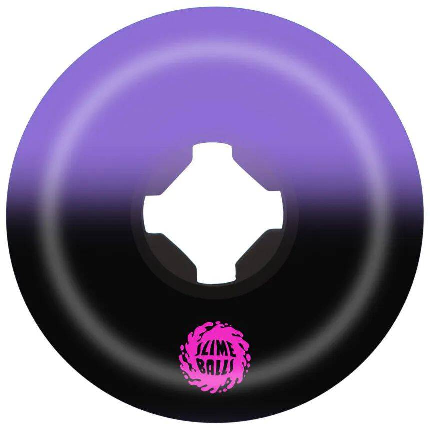 Santa Cruz Slime Balls Greetings Speed Balls Skateboard Wheels - Purple/Black 53mm