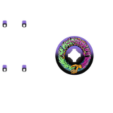 Santa Cruz Slime Balls Greetings Speed Balls Skateboard Wheels - Purple/Black 53mm