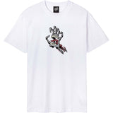 Santa Cruz Bone Hand Cruz Front T Shirt - White