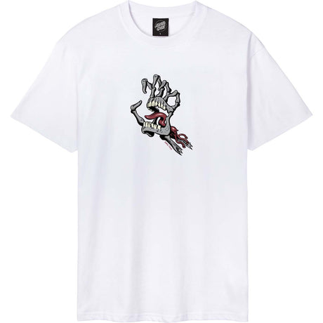 Santa Cruz Bone Hand Cruz Front T Shirt - White