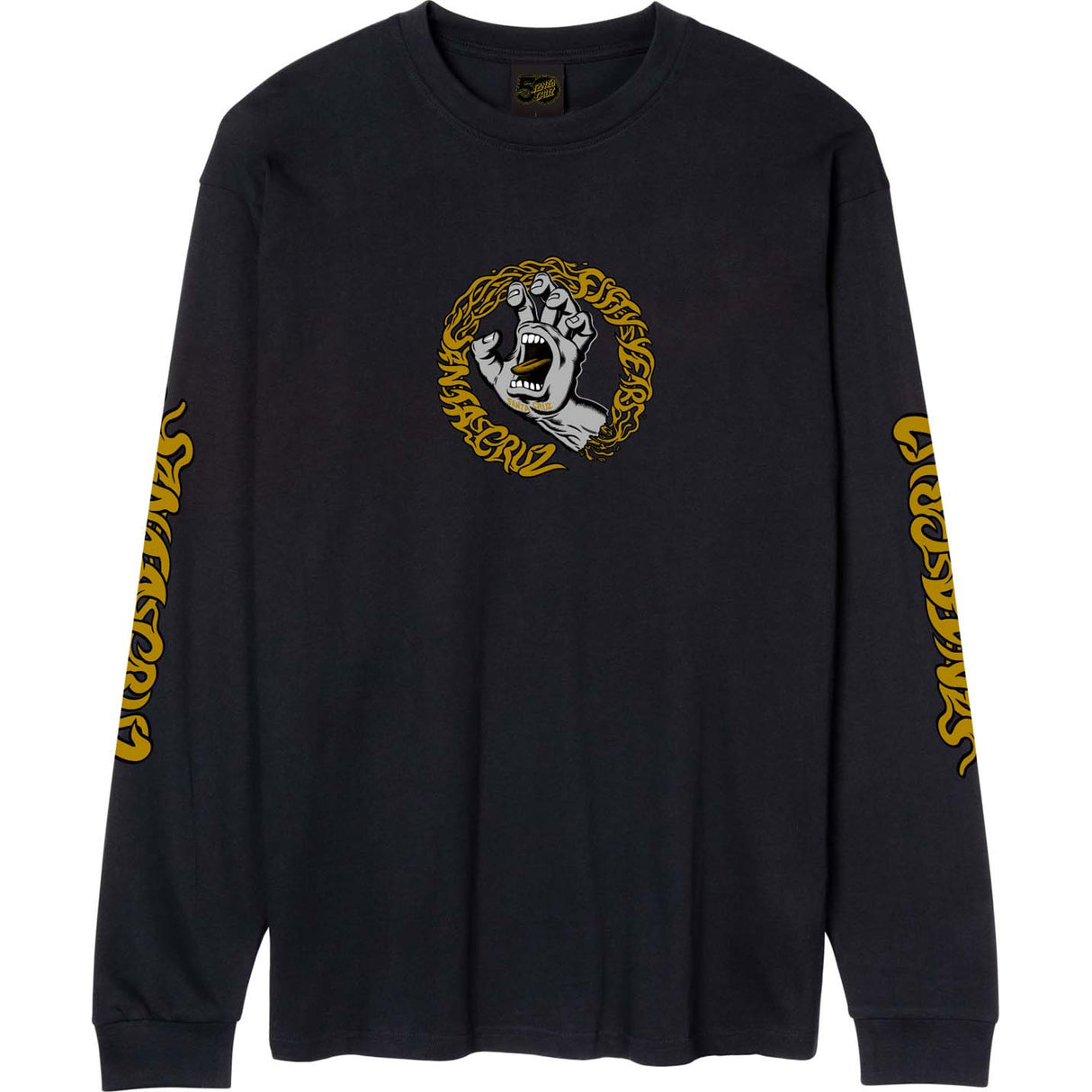 Santa Cruz Screaming 50 L/S T Shirt - Black