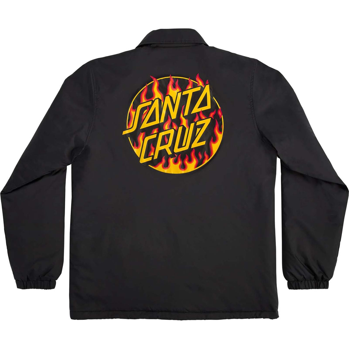 Santa Cruz x Thrasher Flame Dot Coach Jacket - Black