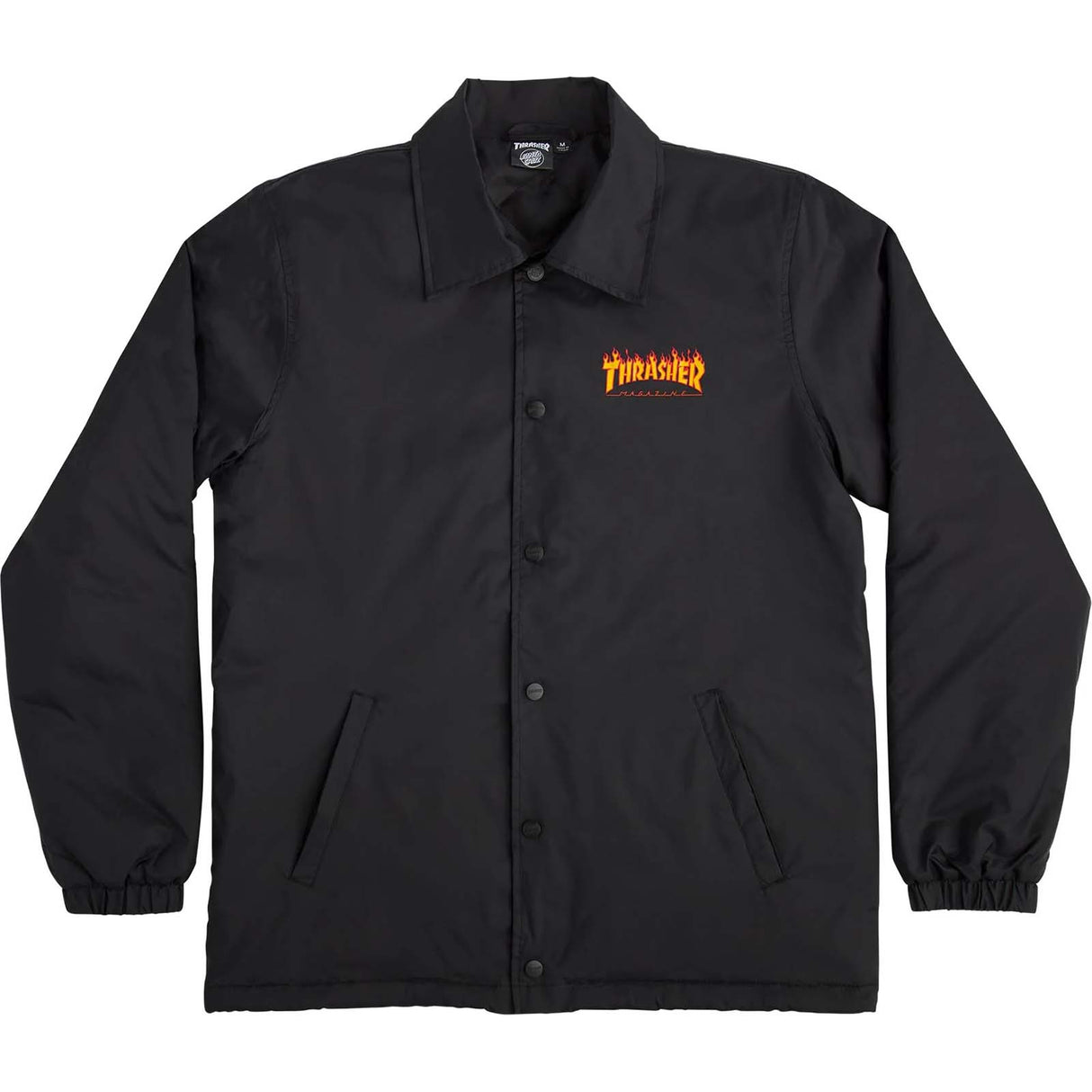 Santa Cruz x Thrasher Flame Dot Coach Jacket - Black