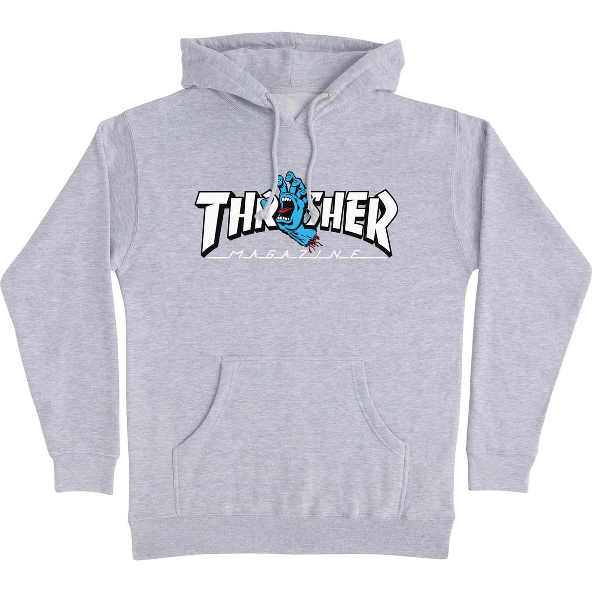 Santa Cruz x Thrasher Screaming Logo Hoodie - Heather Grey