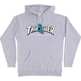 Santa Cruz x Thrasher Screaming Logo Hoodie - Heather Grey