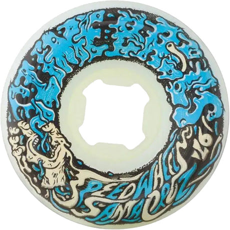 Santa Cruz Vomit Mini II Skateboard Wheels - White/Blue 53mm