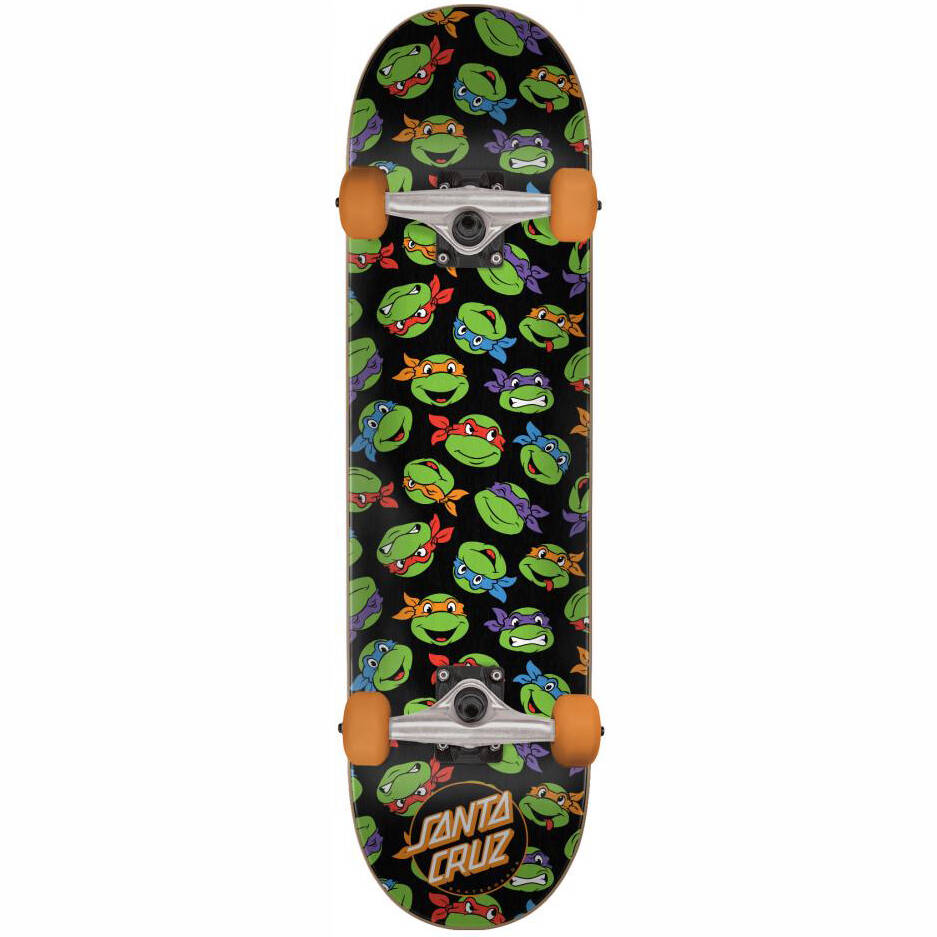 Santa Cruz x TMNT Allover Turtle Complete Skateboard - 8''