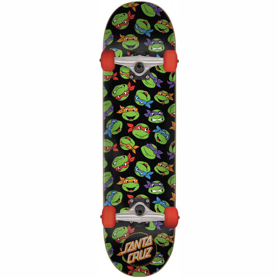 Santa Cruz x TMNT Allover Turtle Mini Complete Skateboard - 7.5''