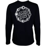 Santa Cruz Phase Dot Womens Long Sleeve T Shirt - Black