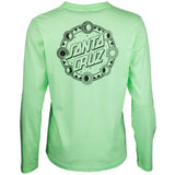 Santa Cruz Phase Dot Womens Long Sleeve T Shirt - Fresh Lime