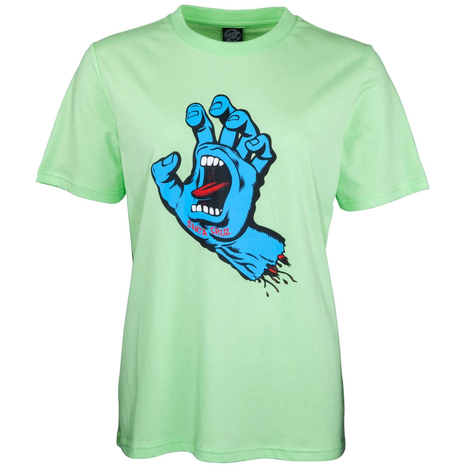 Santa Cruz Screaming Hand Womens T Shirt - Fresh Lime