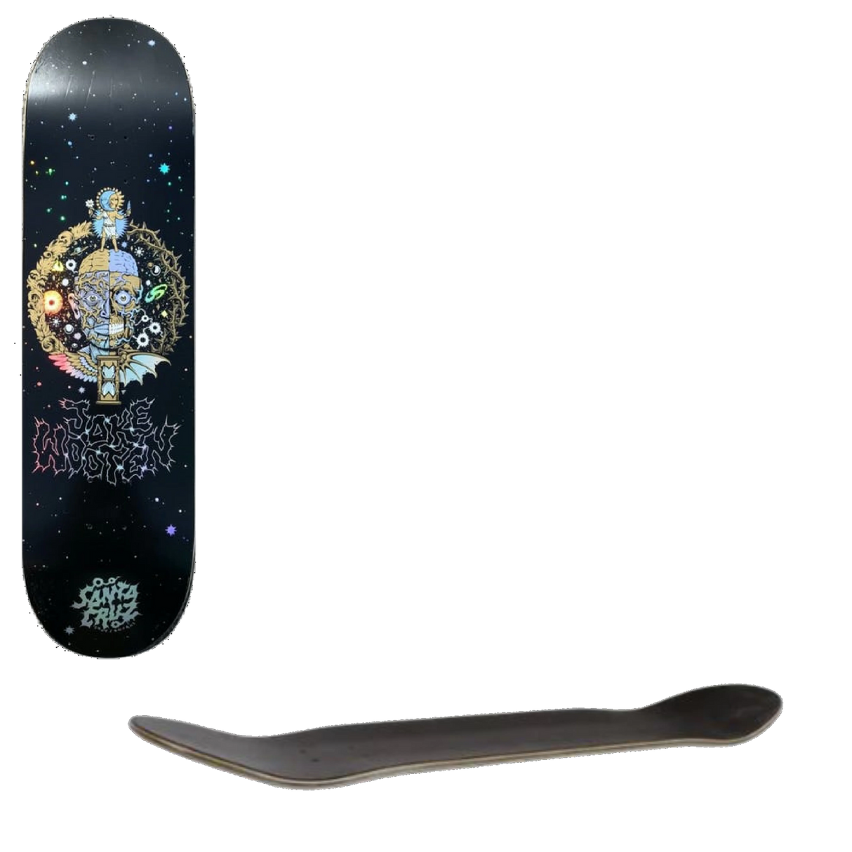 Santa Cruz Jake Wooten Skateboard Deck - Black 8.5''
